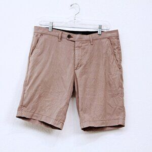 Ted‎ Baker Mid Rise Stretch Cotton Chino Shorts Tan Men 33
